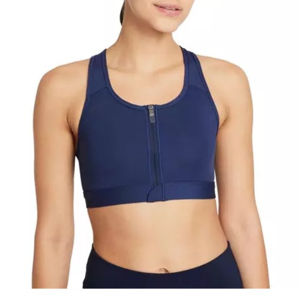 NWT Nike Women's Midnight Navy/White Dri-FIT Padded Zip-Front XS - Picture 1 of 2
